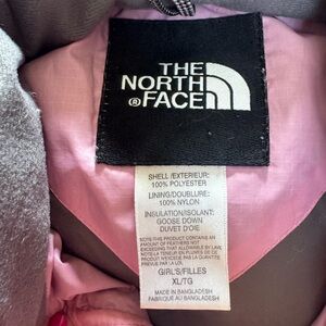 The North Face Women's Gray and Pink Puffer Jacket